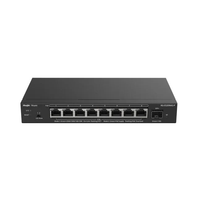 Ruijie Reyee RG-ES209MG-P — 8-port 2.5G cloud managed PoE switch